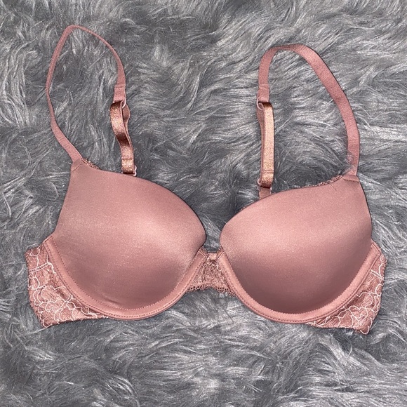 Plunge Push-Up Bra - Mauve 32A - Picture 4 of 9